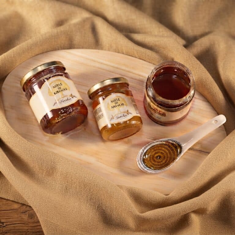 Miele italiano; miele di girasole e miele di arancia